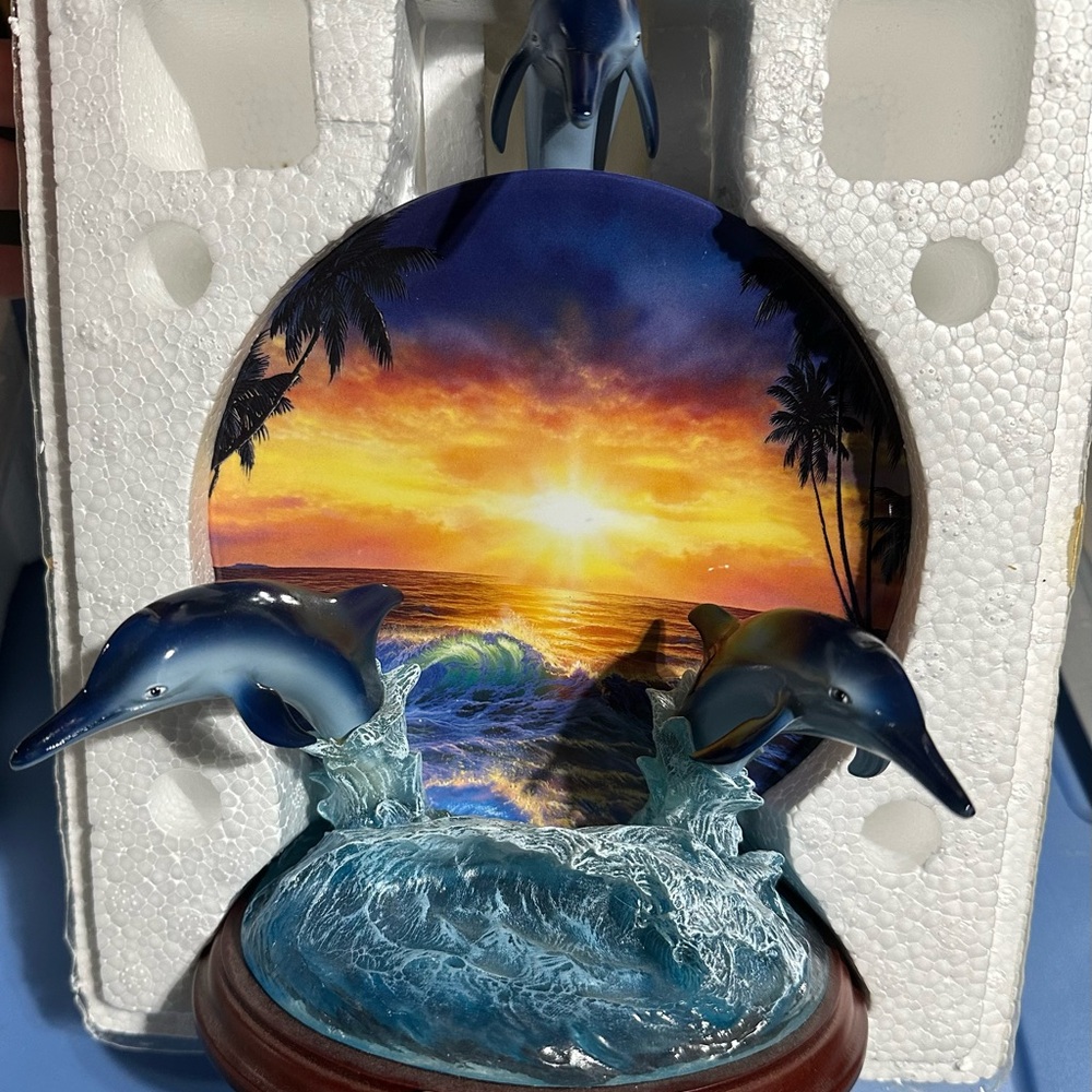 The Bradford Exchange Blue and Orange Mixed Media Art